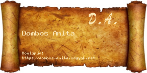 Dombos Anita névjegykártya